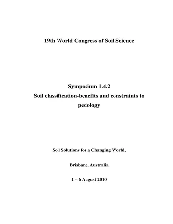 Más sobre 19º Congreso Mundial de Ciencia del Suelo.