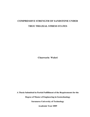Más sobre Resistencia a la Compresión de Arenisca bajo Estados de Esfuerzo Triaxial Verdadero
