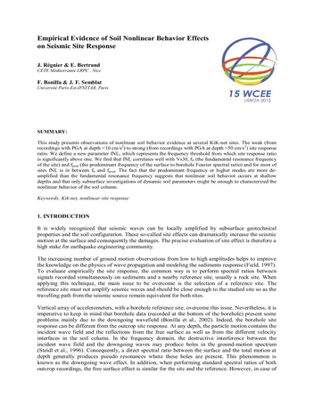 Más sobre Evidencia Empírica de los Efectos del Comportamiento No Lineal del Suelo en la Respuesta del Sitio