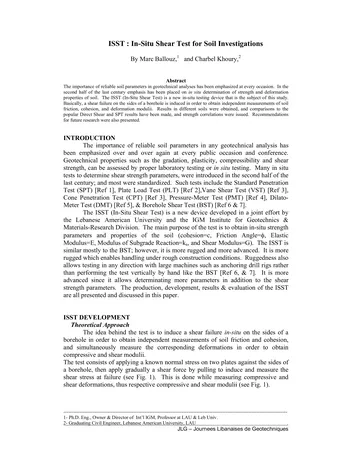 Más sobre Prueba de Corte In-situ para Investigaciones de Suelos